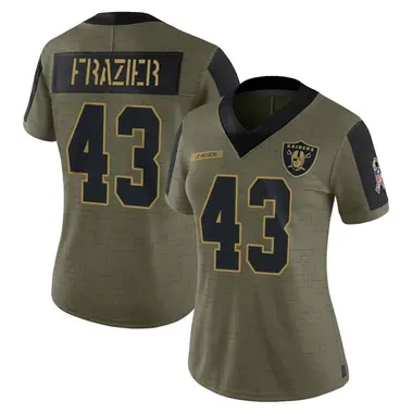 Women's Nike Las Vegas Raiders Kavon Frazier 2021 Salute To Service Jersey - Olive Limited