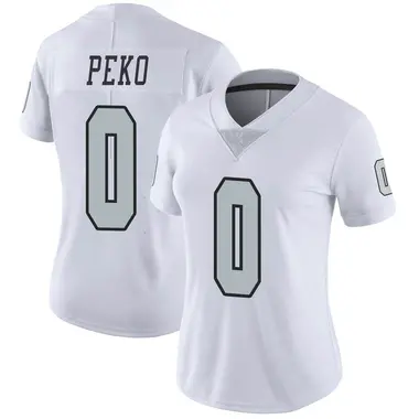 Women's Nike Las Vegas Raiders Kyle Peko Color Rush Jersey - White Limited