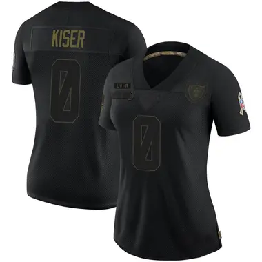 Women's Nike Las Vegas Raiders Micah Kiser 2020 Salute To Service Jersey - Black Limited