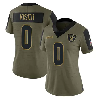 Women's Nike Las Vegas Raiders Micah Kiser 2021 Salute To Service Jersey - Olive Limited