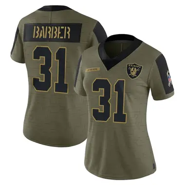Women's Nike Las Vegas Raiders Peyton Barber 2021 Salute To Service Jersey - Olive Limited