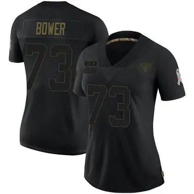 Women's Nike Las Vegas Raiders Tashawn Bower 2020 Salute To Service Jersey - Black Limited
