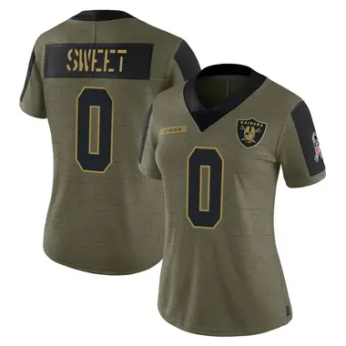 Women's Nike Las Vegas Raiders William Sweet 2021 Salute To Service Jersey - Olive Limited