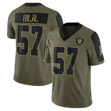 Youth Nike Las Vegas Raiders Asmar Bilal 2021 Salute To Service Jersey - Olive Limited