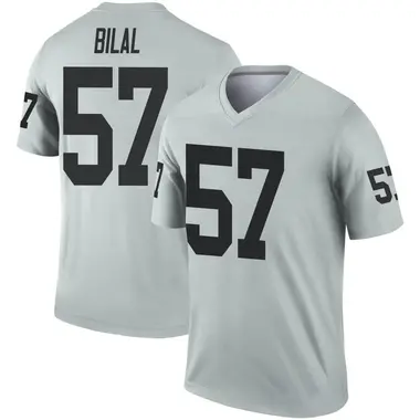 Youth Nike Las Vegas Raiders Asmar Bilal Inverted Silver Jersey - Legend