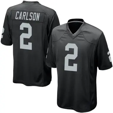 Youth Nike Las Vegas Raiders Daniel Carlson Team Color Jersey - Black Game
