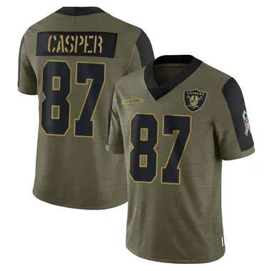 Youth Nike Las Vegas Raiders Dave Casper 2021 Salute To Service Jersey - Olive Limited