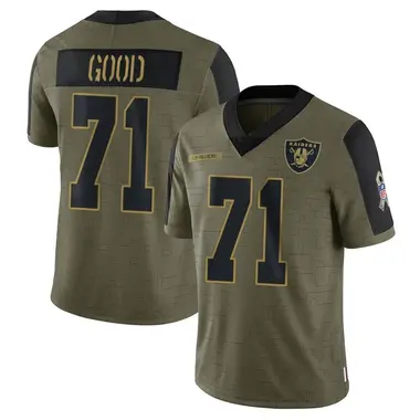 Youth Nike Las Vegas Raiders Denzelle Good 2021 Salute To Service Jersey - Olive Limited