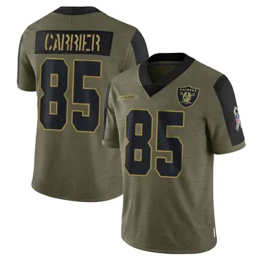 Youth Nike Las Vegas Raiders Derek Carrier 2021 Salute To Service Jersey - Olive Limited