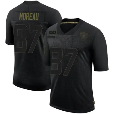 Youth Nike Las Vegas Raiders Foster Moreau 2020 Salute To Service Jersey - Black Limited