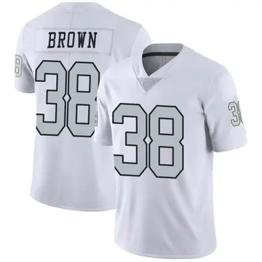 Youth Nike Las Vegas Raiders Jordan Brown Color Rush Jersey - White Limited