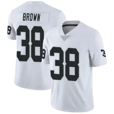 Youth Nike Las Vegas Raiders Jordan Brown Vapor Untouchable Jersey - White Limited