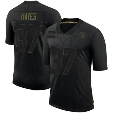 Youth Nike Las Vegas Raiders Lester Hayes 2020 Salute To Service Jersey - Black Limited