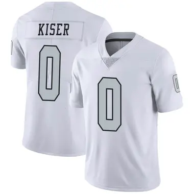 Youth Nike Las Vegas Raiders Micah Kiser Color Rush Jersey - White Limited